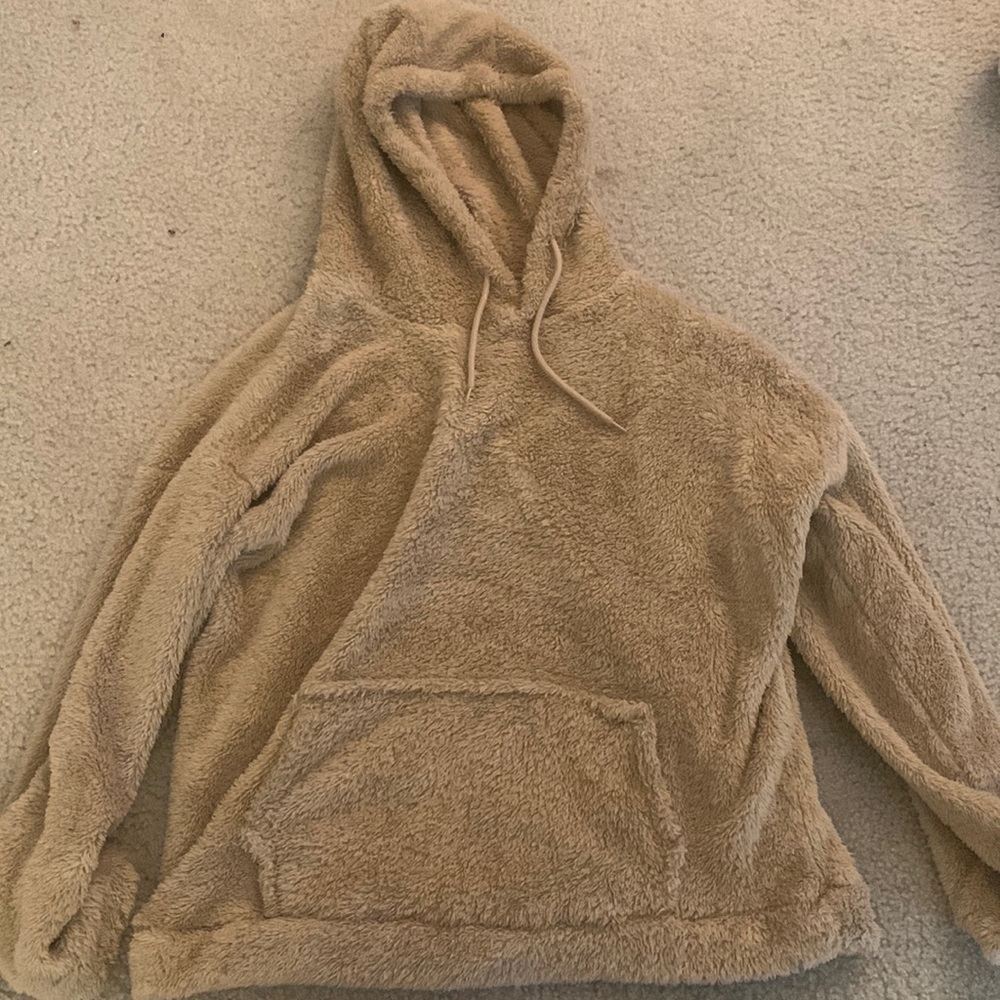 Fuzzy brown sweater